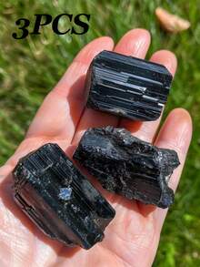 QYDCX Black Tourmaline Set, With Calming And Purifying Energy - Brazilian Black Tourmaline Crystals, For Reiki Healing, Protection And Safety - Black - View 5