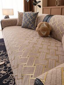 1 vỏ đệm sofa dùng được cả bốn mùa, kiểu dáng hiện đại tối giản, chống trượt, chống bụi và có thể giặt được, mềm mại và không phai màu, thân thiện với thú cưng, phù hợp với sofa hình chữ L và sofa 1/2/3/4 chỗ ngồi. - Màu Khaki - Xem 5