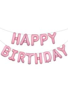 1pc Colorful Happy Birthday Balloon Banner, With 16-Inch Polyester Foil Letters, Inflatable Party Decor And Birthday Supplies, Suitable For Boys, Girls, Kids And Adults, Baby Shower, Reusable Party Supplies - Multicolor - View 13