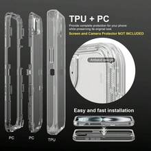 Funda Case De Uso Rudo 360 Para iPhone Transparente Antigolpes Con Marco Frontal 3 En 1 Desarmable Tpu + Pc Engrosamiento Múltiple Para Evitar Caídas Para iPhone 16 Pro Orilwoya - 1 unidad - Ver 11