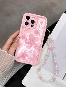 Lanyard Flower Painted Grooved Pink Attached Chain Shockproof Thick Stylish Case Compatible With IPhone 16/Compatible With IPhone 15, Floral Painted Compatible With IPhone 15 Pro Max, Compatible With Apple P13 Phone Case P14 Women P11 Soft Shock-Resistant XS.XR/16 Pro Max/13 Case/Case/78P.78GES2 Compatible With IPhone 16/Compatible With IPhone 15/ XR /Compatible With IPhone 16 Pro Max/7P 8P/P12 Pro Max/P13 Pro Max/P14 Pro Max /P13/P14/P11/P12/P14 Women Soft Shock-Resistant XS/S/XS Max/78GES Phone Case Cover Waterproof Anti-Fall Scratch Resistant,International Version, Not The Domestic Version - 型號1(1台) - 查看 3
