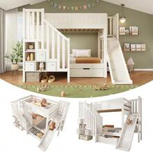 Bed Frames - Natural Wood + White + Wood + 90cm*200cm - View 4