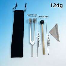 1 Set Aluminum Alloy Tuning Fork Kit, 4 Size Options, Standard Volume With Bag & Tools, Frequency Tuning Fork Pouch - Multicolor - View 5
