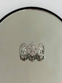 1pc Unique Hollow Snowflake/Oval Zirconia Hip Hop Fashion Daily Tooth Jewelry, Unisex Party Accessory - Multicolor - View 7