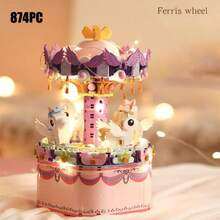 Bộ xếp hình bánh hoa tươi 710 mảnh, hoa hồng và hoa lục bình bảo quản, đồ chơi giáo dục lắp ráp – Quà tặng sinh nhật và ngày Valentine cho bé gái - Nhiều màu - Xem 6