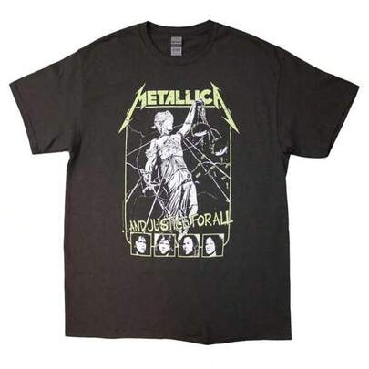 Official Band T-Shirt  Justice Faces  Regular Fit