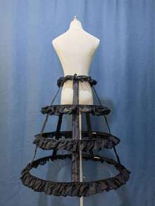 Adjustable Length & Canopy Lolita Bird Cage Fishbone Crotch Wind New Lolita Crinoline - Multicolor - View 5