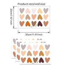 1pc Minimalist Heart-Shaped Wall Sticker, Warm Color Self-Adhesive Removable Wall Decor For Living Room & Bedroom - Multicolor - View 7