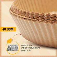 Air Fryer Liners 8 Inch Air Fryer Parchment Paper Non-Stick Air Fryer Disposable Liners  150Pcs Round Air Fryer Liners Extra Strong Air Fryer Paper Liners 150  Pcs Round Disposable Airfryer Paper Liners – Non-Stick And Oil Proof For Easy Cleanup, Great For Oven, Pans & Baking – 8 Inch For 5-8 Qt Basket By Kitchen Essentials - A - 查看 7