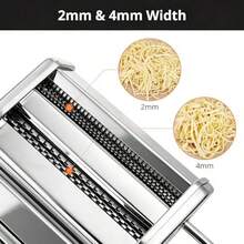 Pata Maker Tainle Teel Pata Hine Manual Roller Pata Maker With 9 Thick Etting For Paghetti Linguine Fettine Laagne Include Dough Cutter And Hand Crank - Silver - View 4