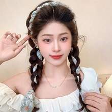 1pc Ins Style Early Spring/Summer Wide-Banded Small Floral Headband With Ribbon, High Crown Shaper, Non-Slip Hair Tie, Retro Countryside Romantic Sweet Elegant Daily Wear Accessory, Minimalist Fashion Hair Decor For Women,Holiday,Travel Hair Band Diadema Hair Hoop,Festival,Party - Multicolor - View 7