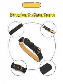 Vòng cổ cho chó bằng da PU màu nâu, có thể điều chỉnh kích thước, phù hợp với thú cưng nhỏ và vừa, tiện lợi mang theo khi đi du lịch, dễ đeo và tháo. - màu nâu - Xem 4