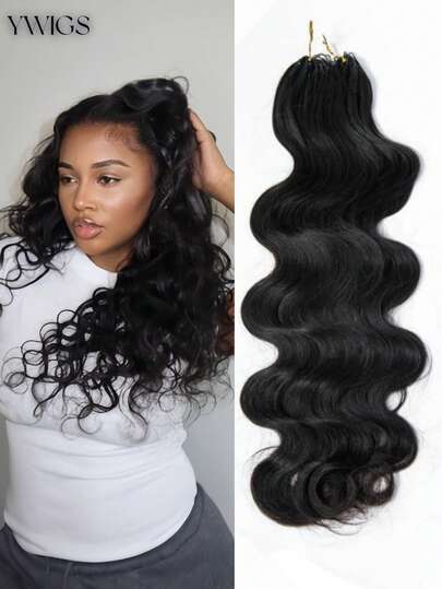 Y WIGS شعر كروشيه بشري معجزة 100% شعر بشري عذراء مسبق الفصل موجة الجسم ريش شعر كروشيه إكستنشن اللون الطبيعي 14-20 بوصة 60 جرام خفيف الوزن، متين، شعر كروشيه بشري للاستخدام في عيد الحب، عيد الأم، رأس السنة، عيد الميلاد، الاستخدام اليومي والعطلات