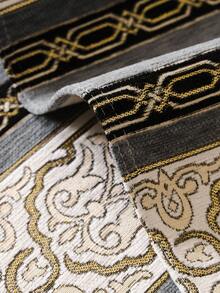 1件雪尼尔法式条纹沙发垫，适用于1/2/3/4人座沙发，包含座垫、扶手套和靠背套，防滑，四季皆宜 - 灰色 - 查看 7