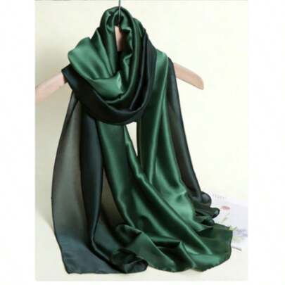 1pc New Satin Ombre Hand-Painted Shawl/Scarf,Beach,Holiday