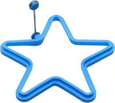 1 pieza Molde de silicona en forma de estrella para panqueques/huevos, color azul