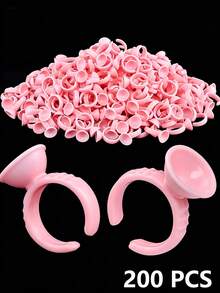 1 套一次性睫毛胶托盘和纹身颜料杯 - 塑料睫毛胶托盘、胶水容器、美甲化妆工具、一次性睫毛胶托盘和颜料杯 - 塑料胶托盘、胶水容器和美容工具、睫毛嫁接用品（50/100/200/300 片装），单价 1 美元 - 彩色 - 查看 11