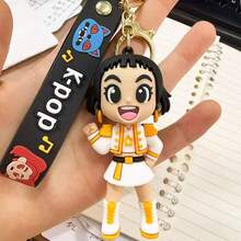 1个随机款式K-Pop女团钥匙扣，可爱卡通偶像3D硅胶钥匙扣，包包挂件礼品套装 - 彩色 - 查看 7