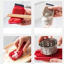 1个多功能果蔬清洁刷，厨房洗碗刷带刮刀，耐用硅胶设计 - A - 查看 3