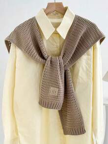1pc Solid Dickey Collar Simple Plain Faux Collar - Mocha Brown - View 3