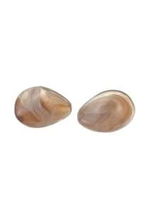 Cúc áo bằng nhựa hình dạng bất thường, cúc áo giả đá cẩm thạch cho áo len, áo khoác cardigan, cúc áo màu be và cà phê được chế tác thủ công. - 10 chiếc màu ngẫu nhiên - Xem 6