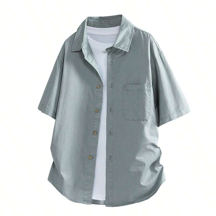 Men Shirts - màu xám xanh - Xem 1