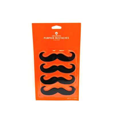 4 Stück schwarze Fake Schnurrbart Aufkleber, Halloween Kürbis Dekoration, Kinderfest Cosplay witzige Requisiten, selbstklebende Kürbis Schnurrbart Aufkleber, Halloween DIY Bastelmaterial, Feiertags Party Dekorationen • Halloween Party Kostüm: Erwachsene/Kinder Cosplay (Pirat, Gentleman, Retro Stil), sofort witzige Looks kreieren, toll für Fotoaufnahmen