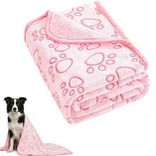1 pieza Manta suave con estampado de pata de perro rosa, hecha de fibras súper suaves - Cómoda almohadilla para cama de mascotas para perros y gatos pequeños - Diseño cálido y adorable, manta ideal para mascotas - Rosa - Ver 17