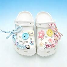 Detachable Cute Cartoon Decorations For Hollow Out Clogs, Dopamine-Inspired Accessories For Girls, Including Shoe Flowers, Shoe Clips, Shoe Laces, Hollow Out Clogs Charms - View 7