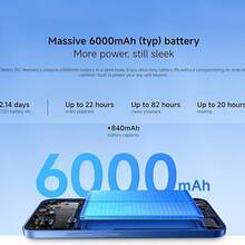 Xiaomi هاتف ذكي شاومي 15C بشاشة 6.9 بوصة FHD+ بتردد 120 هرتز وبطارية 6000 ميلي أمبير وكاميرا 50 ميجا بكسل، ذاكرة وصول عشوائي 16 جيجابايت (قابلة للتوسيع 8+8) وذاكرة تخزين 256 جيجابايت، معالج ثماني النواة - الأزرق - مشاهدة 8