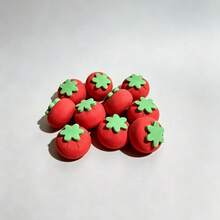 10pcs/Pack Soft & Skin-Friendly Persimmon Makeup Sponges - Burnt Orange - View 5