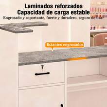 Premium Simple Reception Desk With Drawer And 1 Door 100cm - Grey - View 8