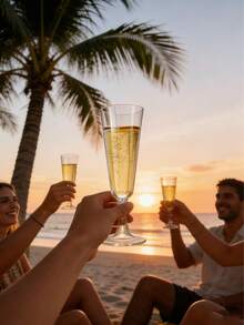 Bộ 10/20 ly sâm panh trong suốt tái sử dụng, ly cocktail nhựa 4.5oz, thích hợp cho các bữa tiệc, đám cưới và các lễ kỷ niệm lớn. - Xem 4