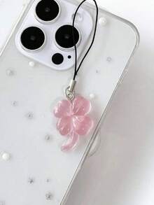1 pieza Correa para teléfono con trébol de cuatro hojas refrescante, correa anti-pérdida con trébol de cuatro hojas iridiscente y cristalino, accesorio para teléfono - Multicolor - Ver 11
