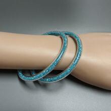 Bộ 2 chiếc vòng tay nhựa lấp lánh thời trang đính đá sinh nhật cho nữ - Nhiều màu - Xem 15