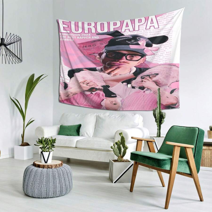 Joost Klein Inspired Tapestry, A  Printed Style, Perfect For Bedroom, Dormitory, And Home Decor, A Unique Holiday Gift Idea For Friends And Family, A Versatile Decorative Item - 彩色 - 查看 1