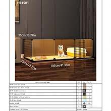 Indoor Cat Cage With Large Free Space, Cat House, Cat Cabinet, Pet Cage For Small Apartments - Multicolor - View 9