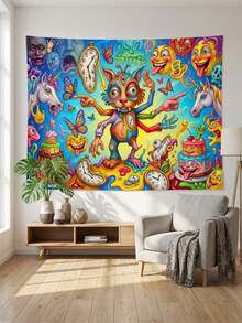 1 tấm thảm trang trí hình quái vật, phong cách nghệ thuật Pop Art siêu thực, hình kỳ lân tan chảy, thích hợp treo tường phòng ngủ, phòng khách, ký túc xá, phòng giải trí, có nhiều kích cỡ, thiết kế nghệ thuật hoạt hình trừu tượng, thích hợp treo tường phòng ngủ, phòng khách, ký túc xá, trang trí tiệc Halloween, có thể giặt, trang trí lễ hội âm nhạc, thảm trang trí phong cách Bohemian, đồ trang trí tường thẩm mỹ. - Nhiều màu - Xem 5