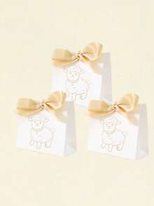 Hộp kẹo hình cừu Eid Al-Adha 12 chiếc, trang trí tiệc lễ hội Hồi giáo, hộp kẹo quà tặng màu trắng có tay cầm, hộp quà nắp nghiêng cho sinh nhật, đám cưới, Ngày của Mẹ, tiệc sinh nhật chủ đề động vật trang trại, hộp kẹo hình động vật phong cách mộc mạc. - nhiều màu - Xem 8