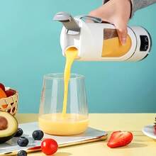 1pc Portable Blender With Smart Display, Mini Rechargeable Juicer Cup, Electric Fruit Mixer For Smoothies & Shakes - 450ML - 查看 2