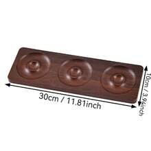Creative Wooden Bracelet/Jewelry Display Tray, Prop For Jewelry Photography And Storage, In-Stock Wooden Bead Tray - Walnut - View 10
