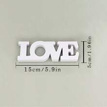 1pc LOVE Tabletop Decoration - Perfect For Valentine's Day, Wedding And Home Decor - Adds A Touch Of Romance To Any Room, Makes A Heartfelt Gift For Couples And Friends Birthday Gifts Graduation - White - View 8