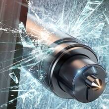 Un martillo de para automóvil 2 en 1 con rompedor de ventanas y cortador de cinturón de - Una herramienta de escape de emergencia con estructura de ABS y aleación, diseño portátil de 3.64 pulgadas, incluye un soporte de montaje conveniente, herramienta de para vehículos, metal elegante - A - Ver 5