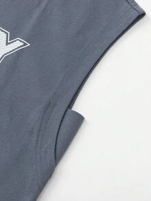 Balabala Áo ba lỗ mùa hè cho bé trai 2026, chất liệu cotton thấm hút mồ hôi, nhanh khô, nhẹ và thoáng khí. - màu xám sắt - Xem 7