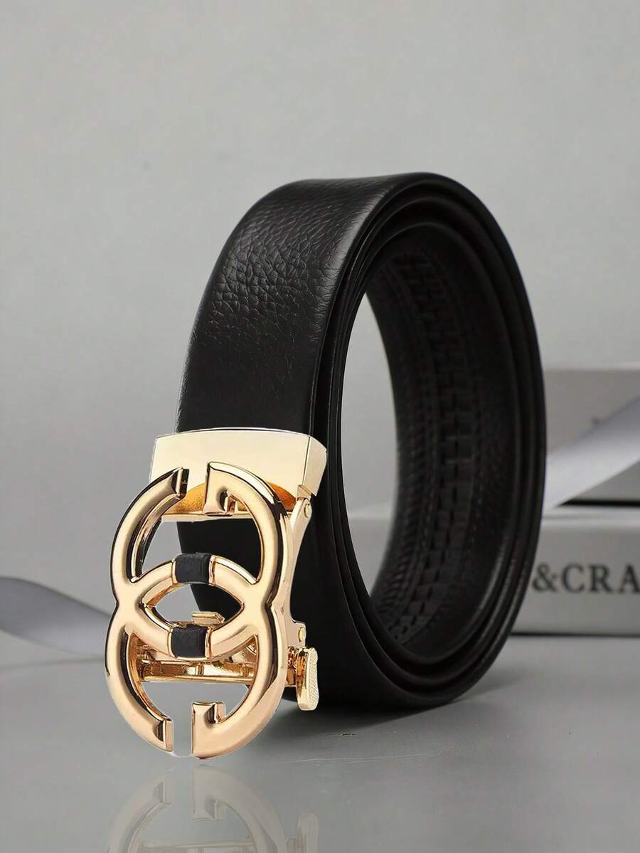 1 chiếc thắt lưng nam thời trang công sở cá nhân hóa với khóa tự động chữ G kép, chống mài mòn và chống trầy xước, cần thiết cho giới doanh nhân thượng lưu, một món quà tuyệt vời. - Nhiều màu - Xem 1
