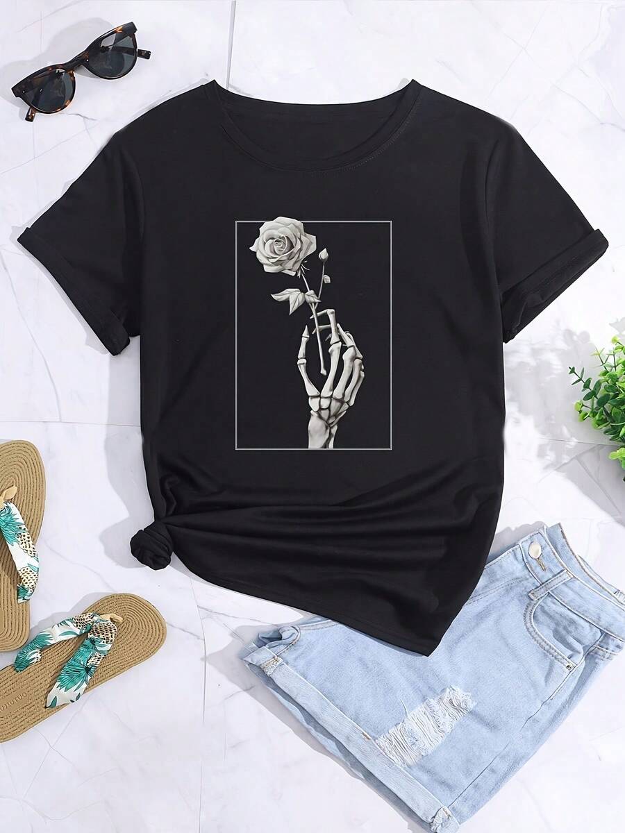 Women T-Shirts - Black - View 1