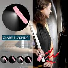 1pc Personal Safety Alarm Keychain For Women, 130dB Emergency SOS Alarm & Self Defense Alarm Keychain, Anti Assault Personal Siren Device With LED Flashing Light - Pink - View 5