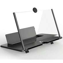 12 inches visualización lupa amplificador con soporte plegable para iPhone X/8/8 Plus/7/7 Plus/6/6S/6 Plus/6S Plus y todos los otros teléfonos inteligentes teléfono celular 3d película HD amplificador. negro - Negro - Ver 5