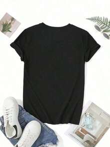 Women T-Shirts - Black - View 2
