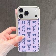 Funda para Teléfono - Una elegante funda para teléfono con un lazo azul sobre un fondo morado, diseñada para iPhone, incluyendo las series 17, 16, 15 y 14.Es duradero, estéticamente atractivo y ofrece alta protección con un hermoso diseño de TPU. - Color mixto 1 - Ver 3